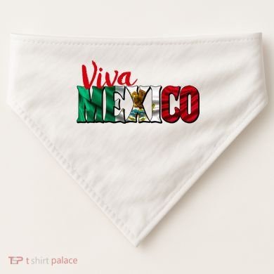 Viva Mexico Independence Day USA-Made Doggie Bandana