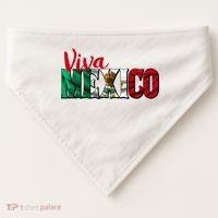 Viva Mexico Independence Day USA-Made Doggie Bandana thumb 0