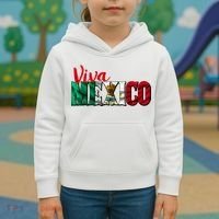 Viva Mexico Independence Day Kids Hoodie thumb 3
