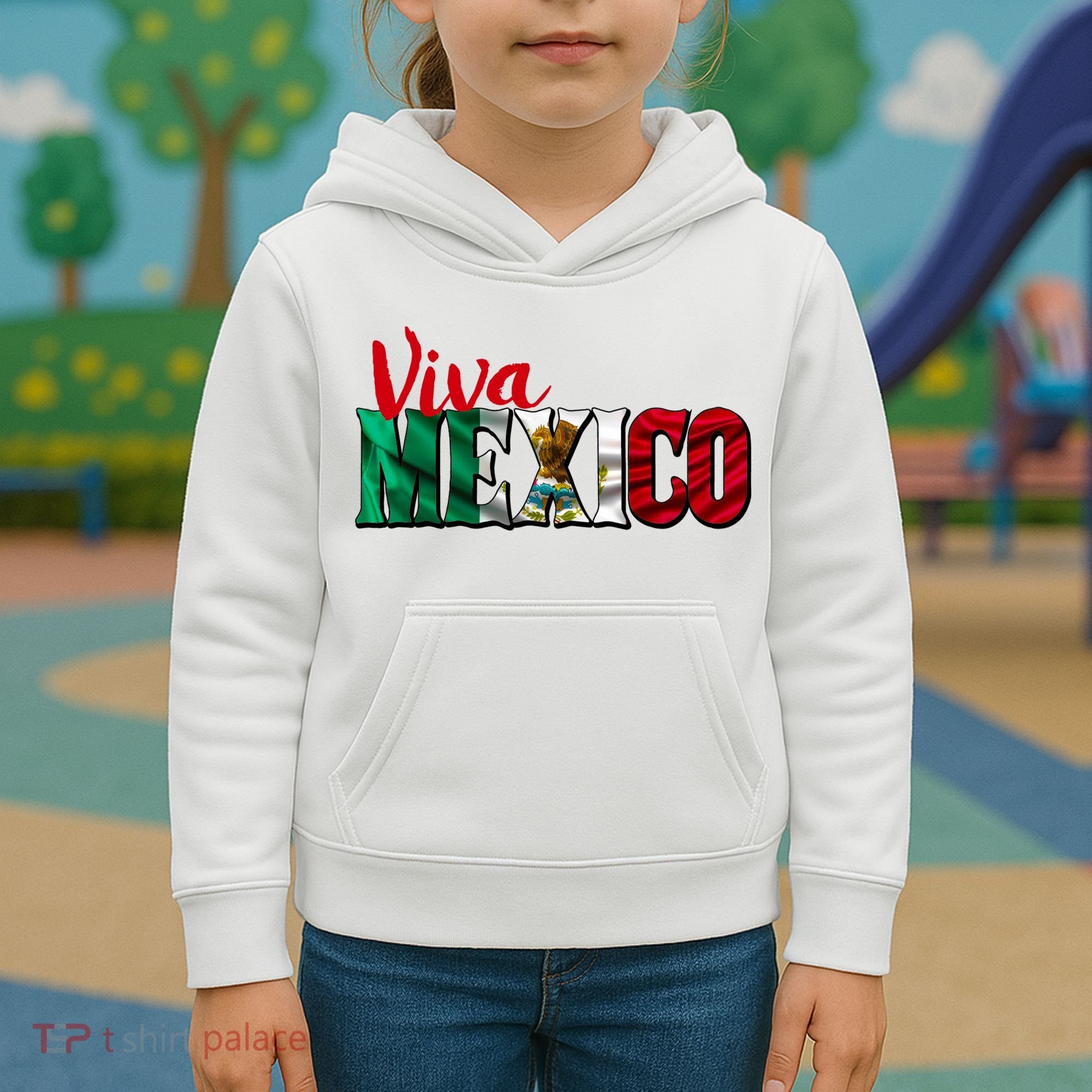 Viva Mexico Independence Day Kids Hoodie