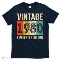 Vintage Made In 1980 Birthday T-Shirt thumb 0