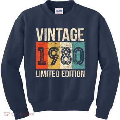 Vintage Made In 1980 Birthday Kids Sweatshirt