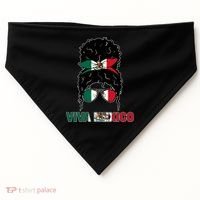 Viva Mexico Independence Day Hispanic Mexican Pride USA-Made Doggie Bandana thumb 0