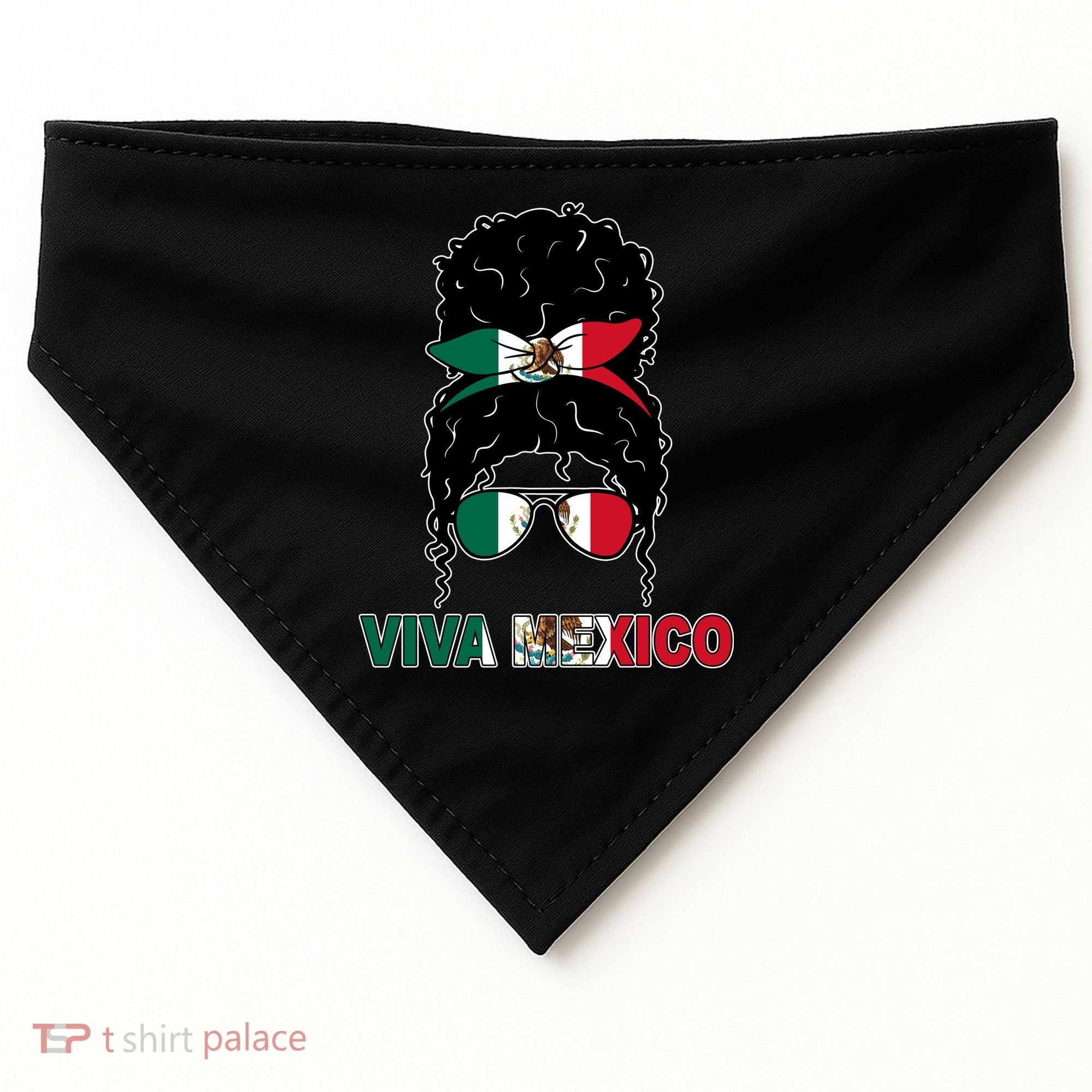 Viva Mexico Independence Day Hispanic Mexican Pride USA-Made Doggie Bandana