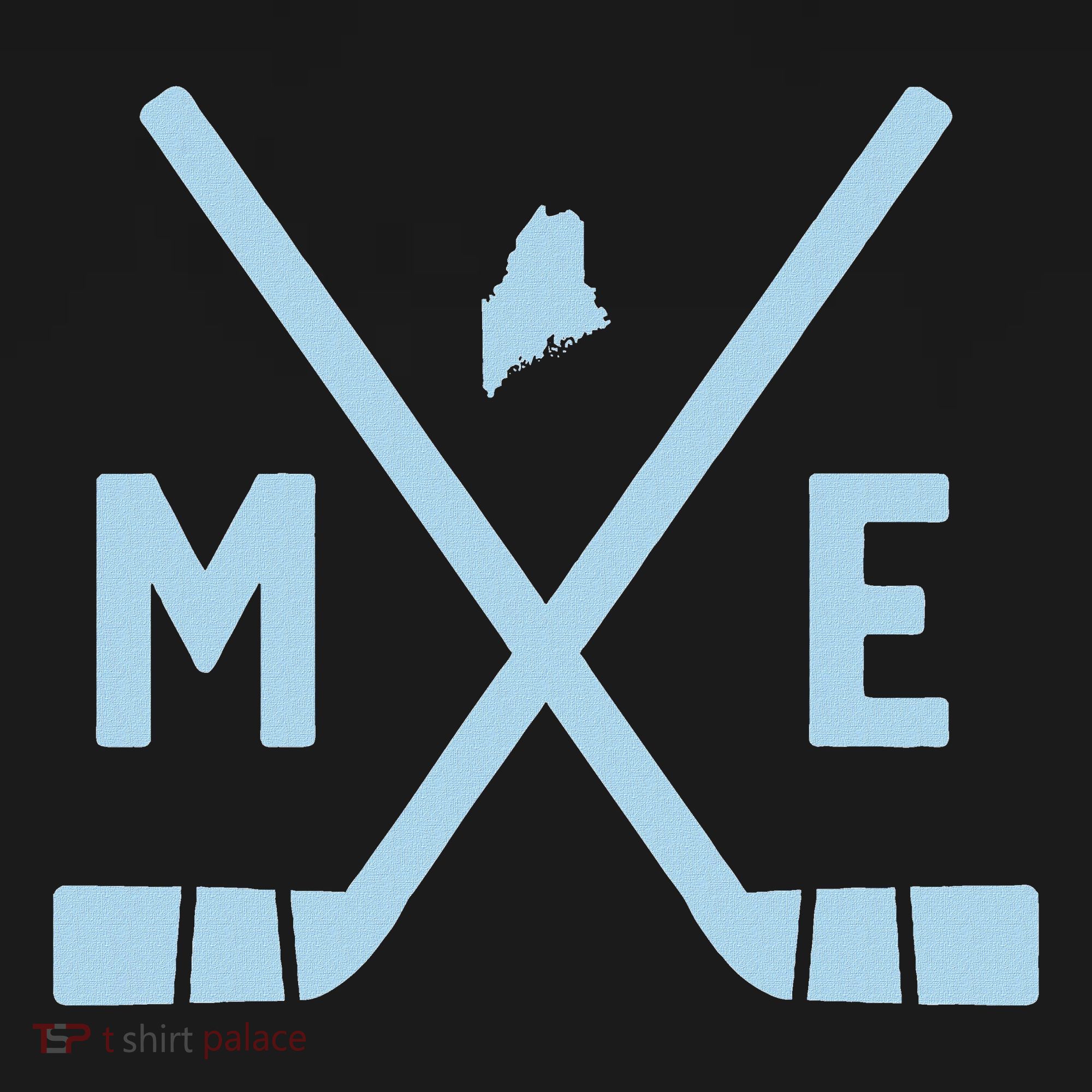 Vintage Maine Ice Hockey Sticks State Outline T-Shirt