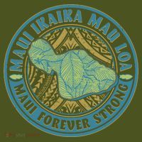 Vintage Maui Ikaika Mau Loa Maui Forever Strong Emblem T-Shirt thumb 7