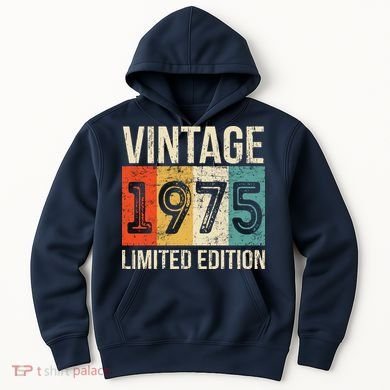 Vintage Made In 1975 Birthday Hoodie