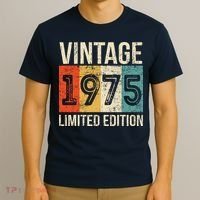 Vintage Made In 1975 Birthday T-Shirt thumb 3