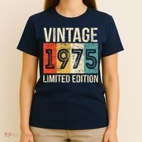 Vintage Made In 1975 Birthday T-Shirt thumb 4