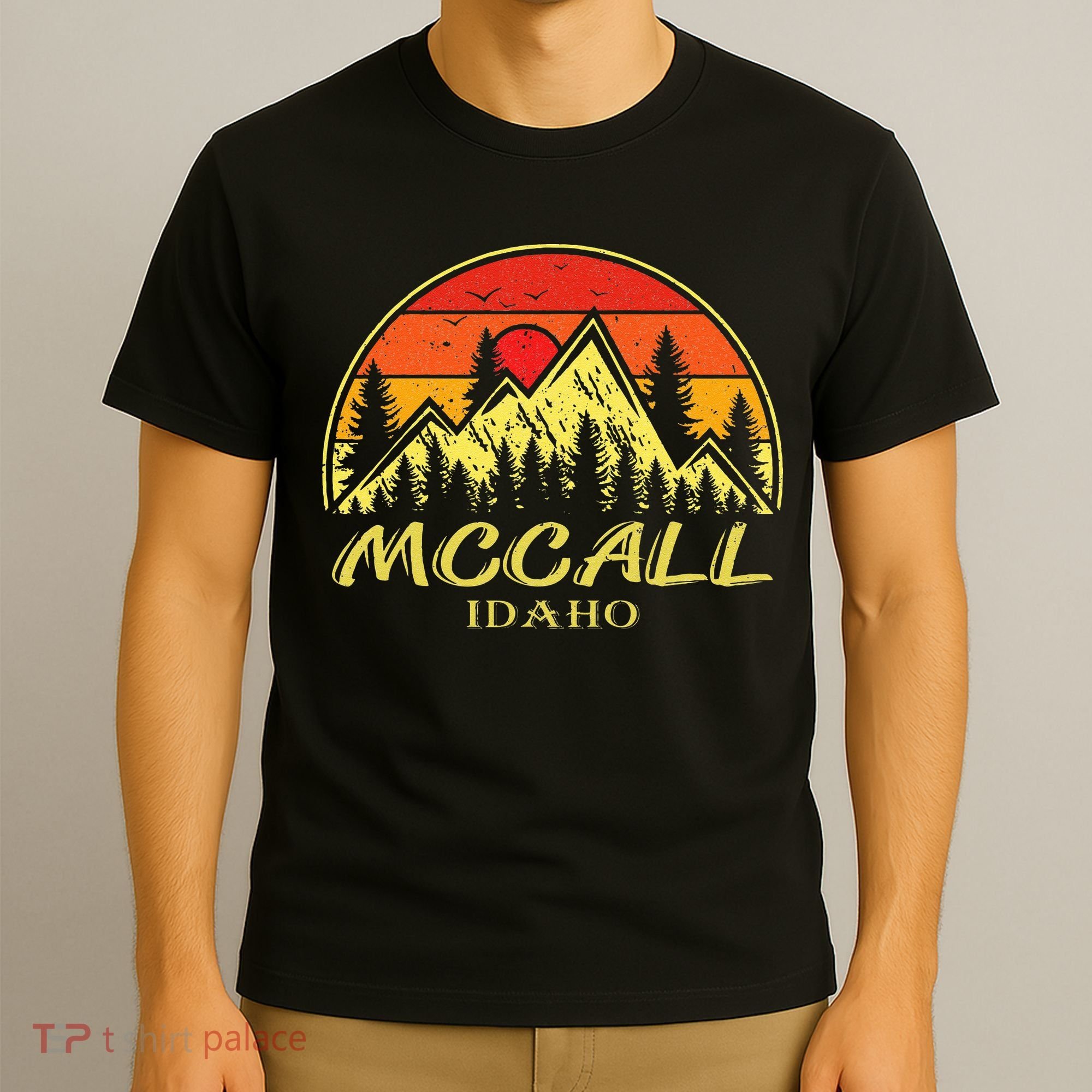 Vintage Mccall Idaho ID Mountains Hike Hiking Souvenir T-Shirt