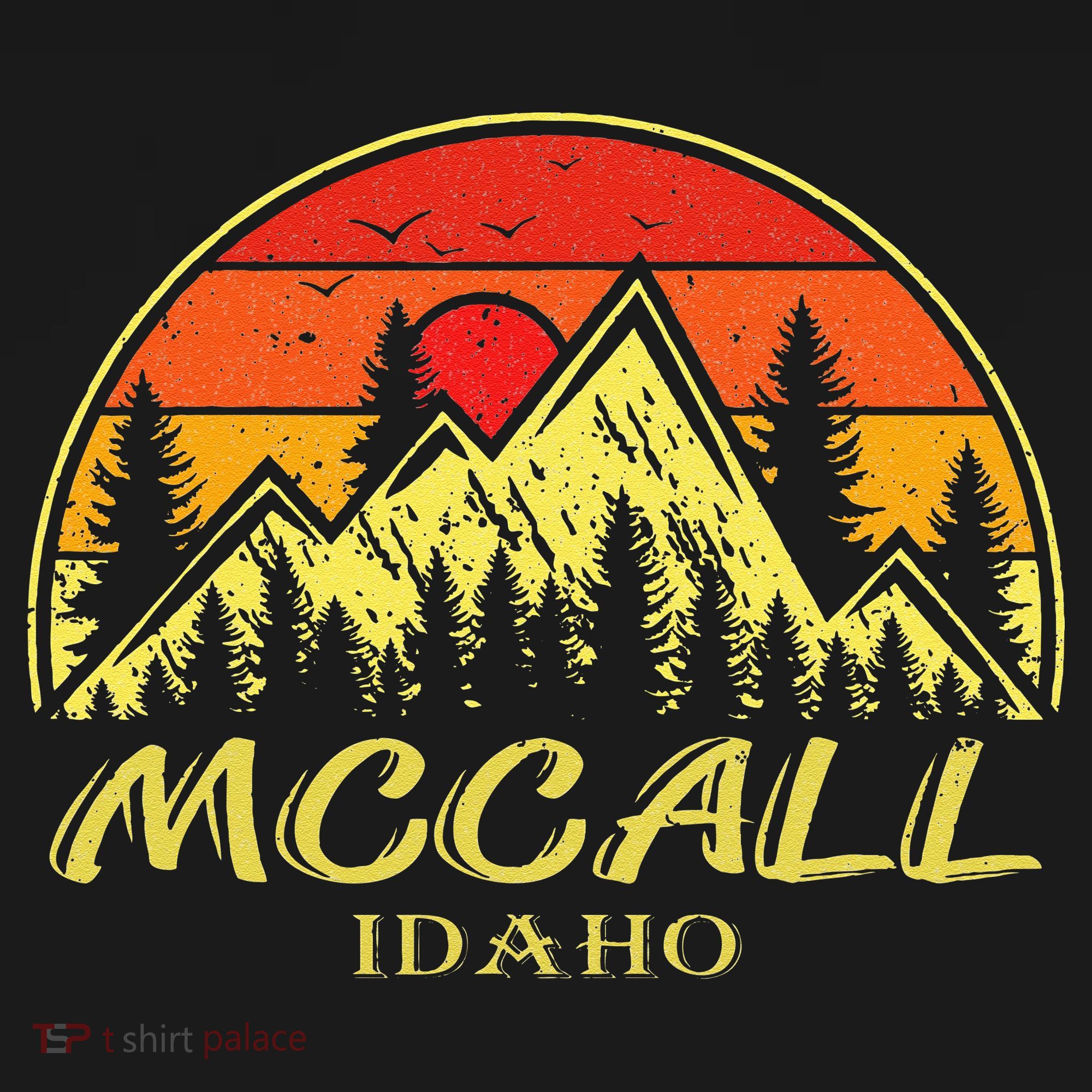 Vintage Mccall Idaho ID Mountains Hike Hiking Souvenir T-Shirt