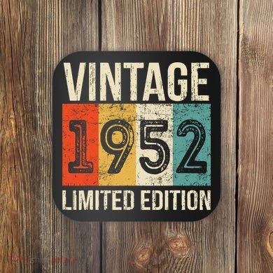 Vintage Made In 1952 Birthday Coaster