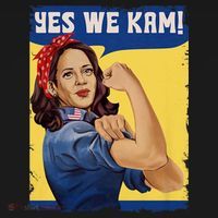 Vote Madam Kamala President Harris Yes We Kam Madam Harris Fun Apron thumb 3