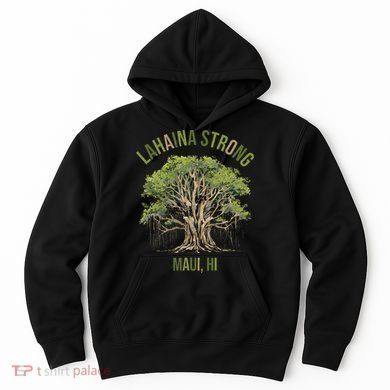 Vintage Maui Lahaina Hawaii Old Banyan Tree Strong For All Hoodie