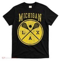 Vintage Michigan Lacrosse Distressed Lax T-Shirt thumb 0