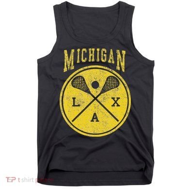 Vintage Michigan Lacrosse Distressed Lax Tank Top