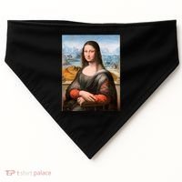 Vibrant Mona Lisa USA-Made Doggie Bandana thumb 0