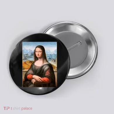 Vibrant Mona Lisa Button