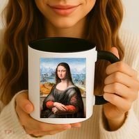 Vibrant Mona Lisa Coffee Mug thumb 3
