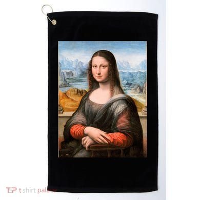 Vibrant Mona Lisa Golf Towel