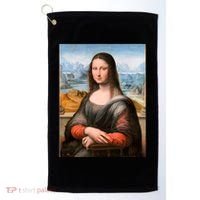 Vibrant Mona Lisa Golf Towel thumb 0