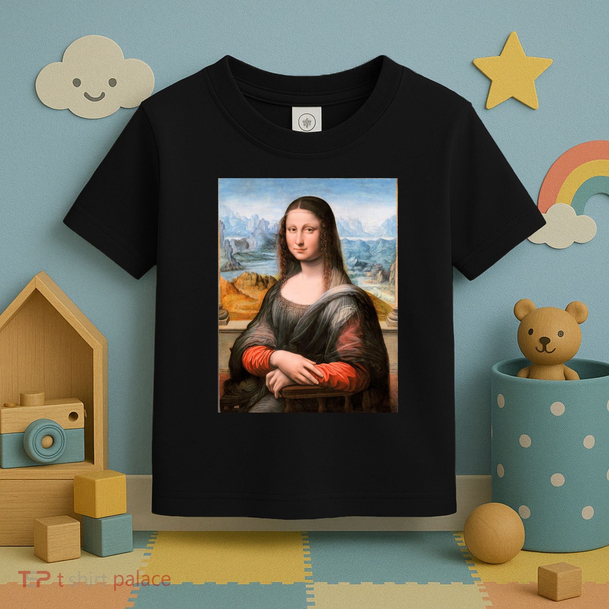 Vibrant Mona Lisa Toddler T-Shirt