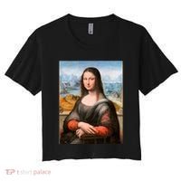 Vibrant Mona Lisa Women's Crop Top Tee thumb 0
