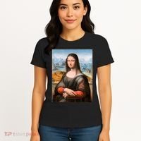 Vibrant Mona Lisa Women's T-Shirt thumb 4