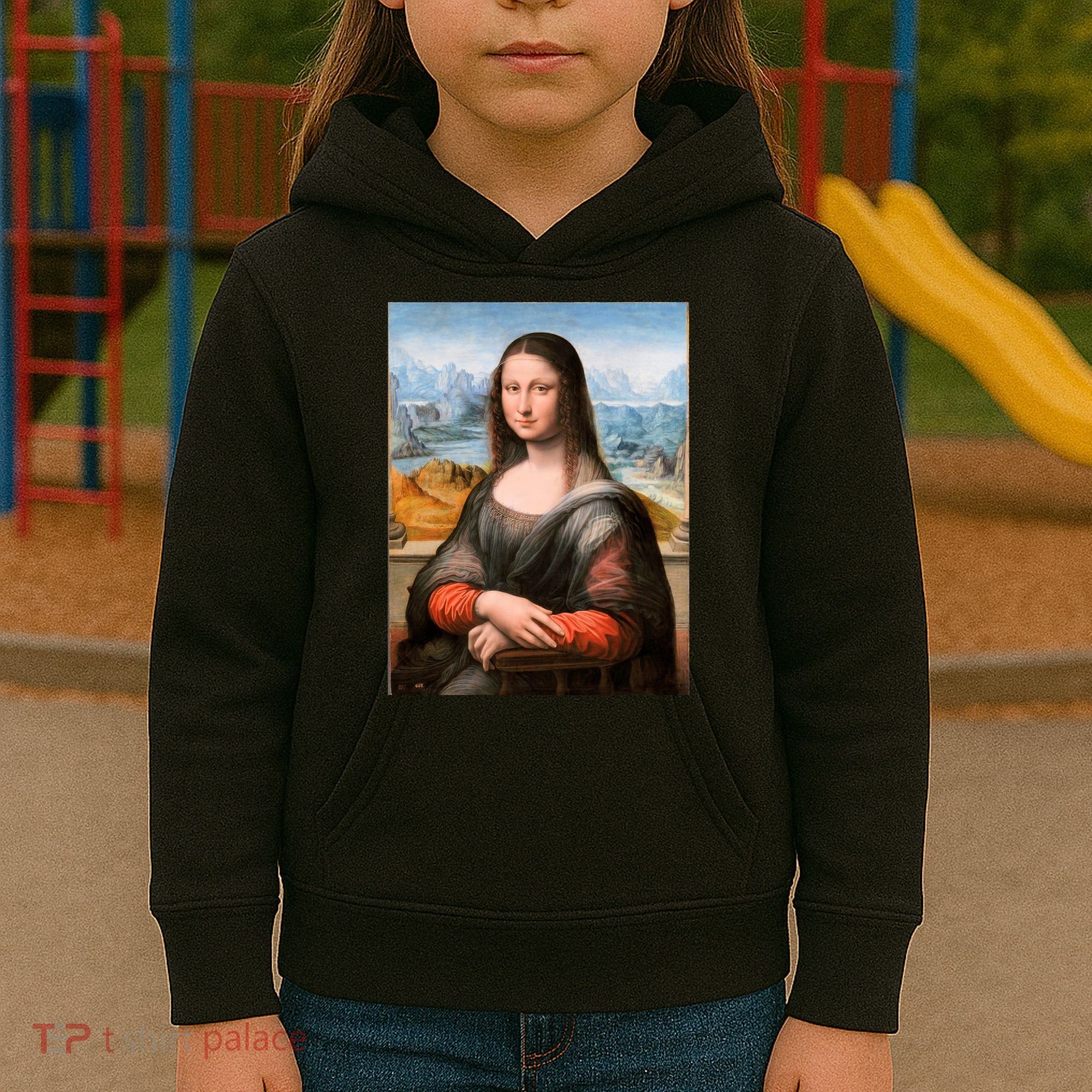 Vibrant Mona Lisa Kids Hoodie