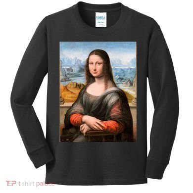 Vibrant Mona Lisa Kids Long Sleeve Shirt