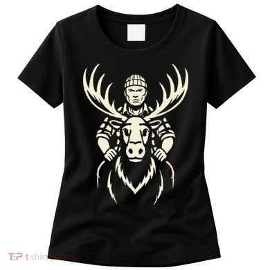 Vintage Moose Lumberjack Wilderness Adventure Women's T-Shirt