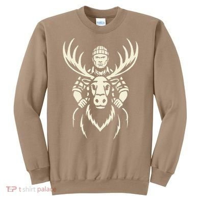 Vintage Moose Lumberjack Wilderness Adventure Sweatshirt