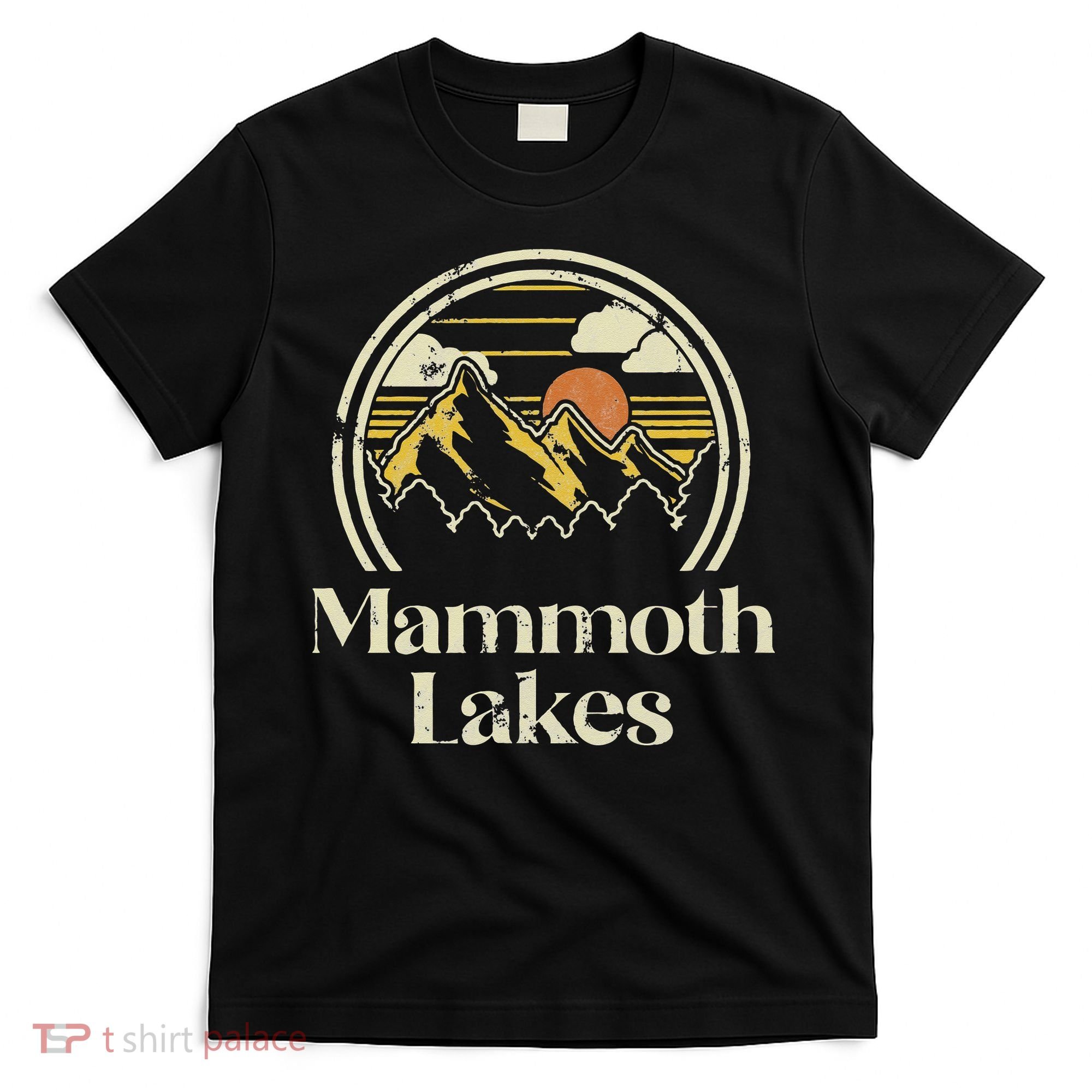 Vintage Mammoth Lakes Mountains California Hiking Camp Retro T-Shirt