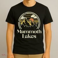 Vintage Mammoth Lakes Mountains California Hiking Camp Retro T-Shirt thumb 3