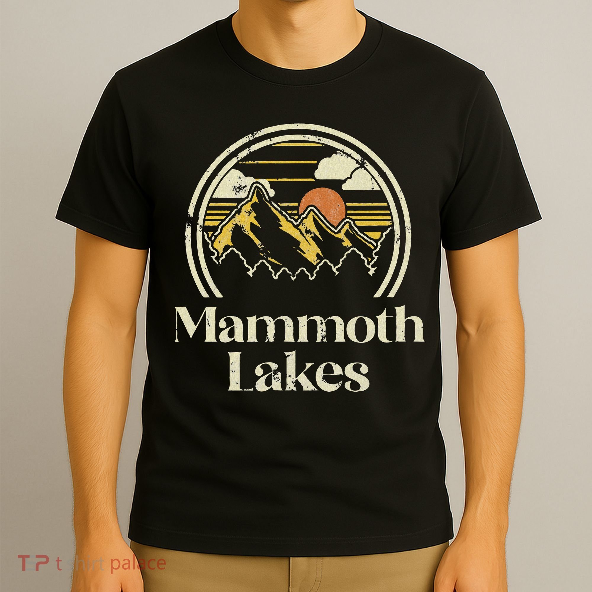 Vintage Mammoth Lakes Mountains California Hiking Camp Retro T-Shirt
