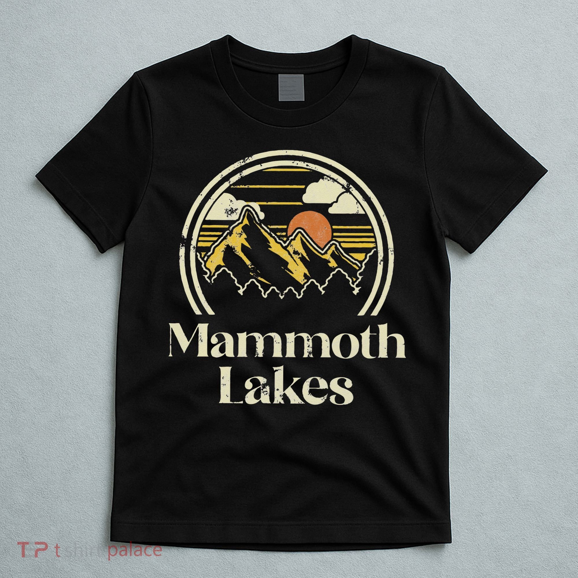 Vintage Mammoth Lakes Mountains California Hiking Camp Retro T-Shirt