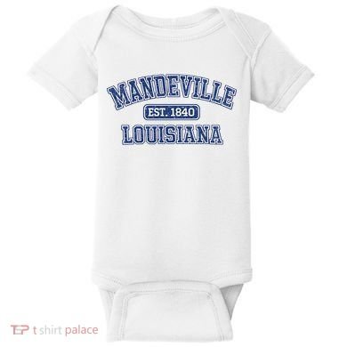 Vintage Mandeville Louisiana Established 1840 Baby Bodysuit