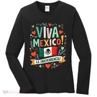 Viva Mexico La Independencia Fiesta Mexican Independence Day Gift Women's Long Sleeve Shirt thumb 0