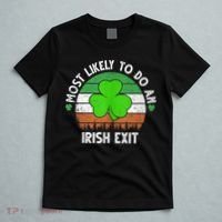 Vintage Most Likely To Do An Irish Exit Funny  Wo Tank Top T-Shirt thumb 5