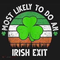 Vintage Most Likely To Do An Irish Exit Funny  Wo Tank Top T-Shirt thumb 7