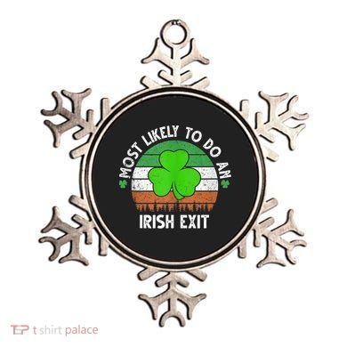 Vintage Most Likely To Do An Irish Exit Funny  Wo Tank Top Ornament