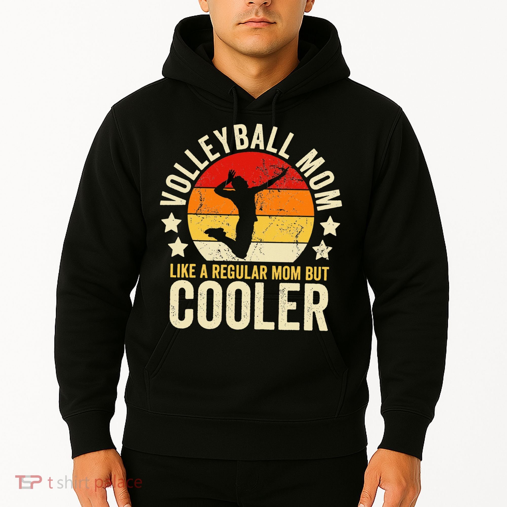 Volleyball Mom Like A Regular But Cooler Mother's Day Hoodie