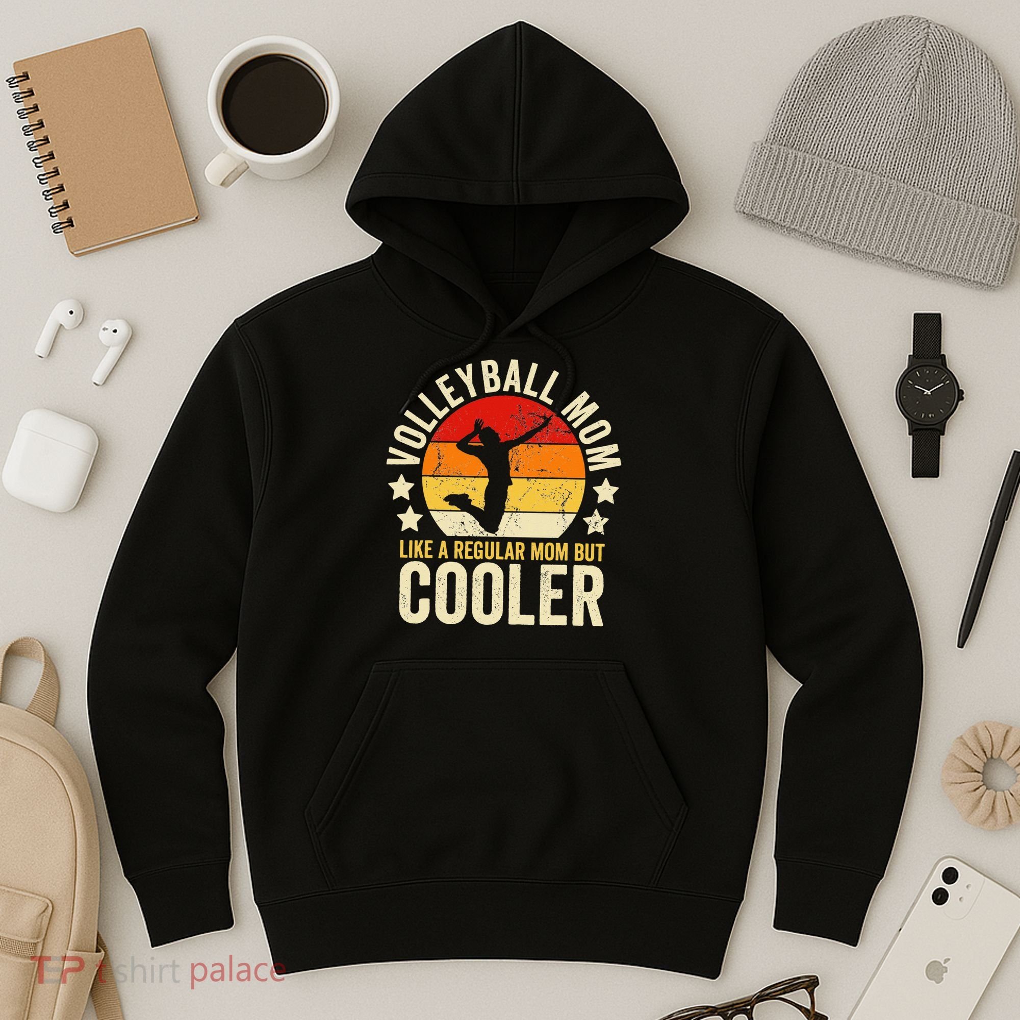 Volleyball Mom Like A Regular But Cooler Mother's Day Hoodie