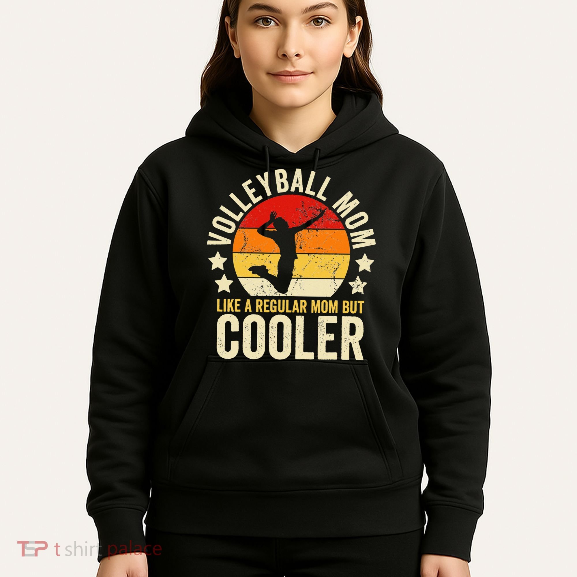Volleyball Mom Like A Regular But Cooler Mother's Day Hoodie