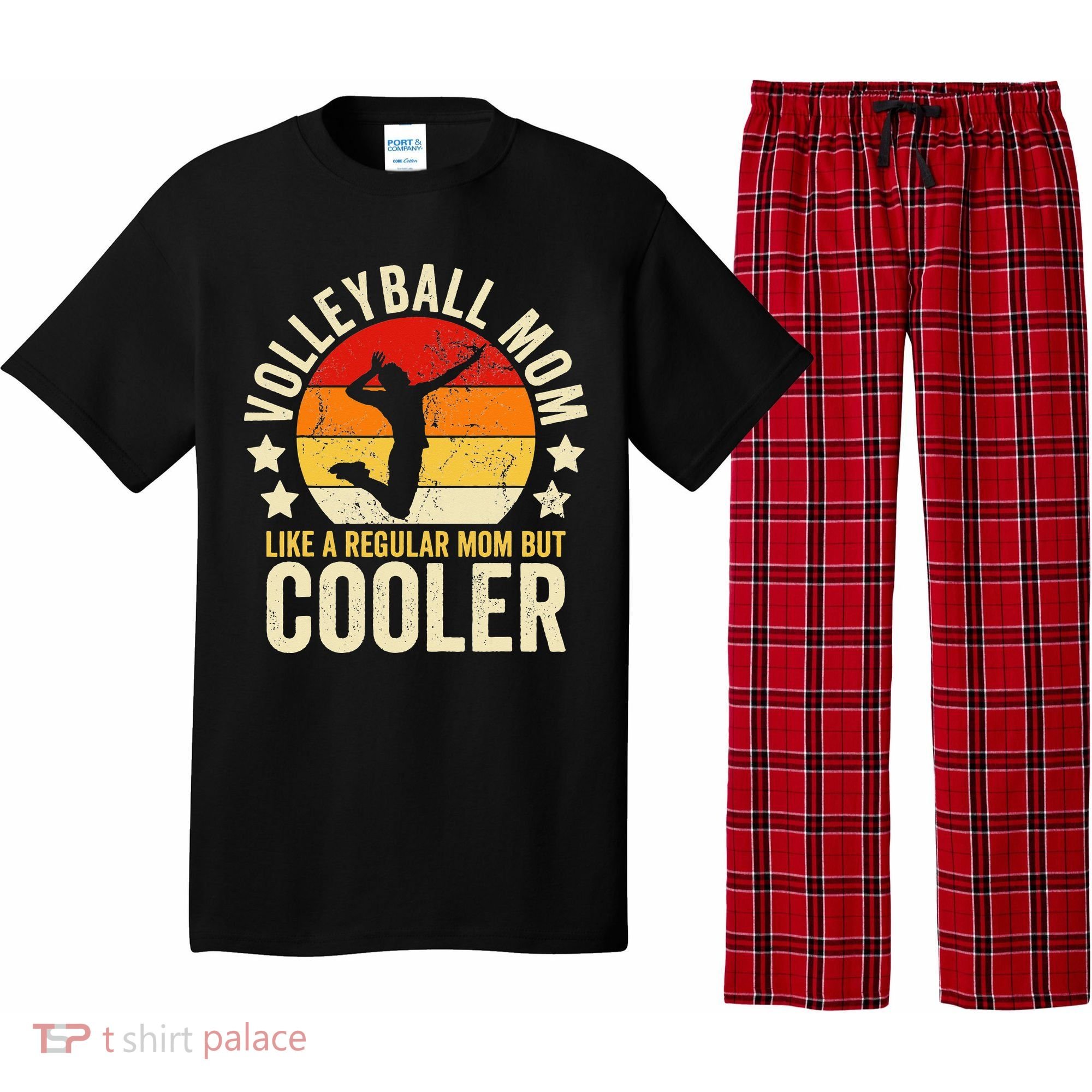 Volleyball Mom Like A Regular But Cooler Mother's Day Pajama Set