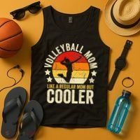 Volleyball Mom Like A Regular But Cooler Mother's Day Tank Top thumb 4