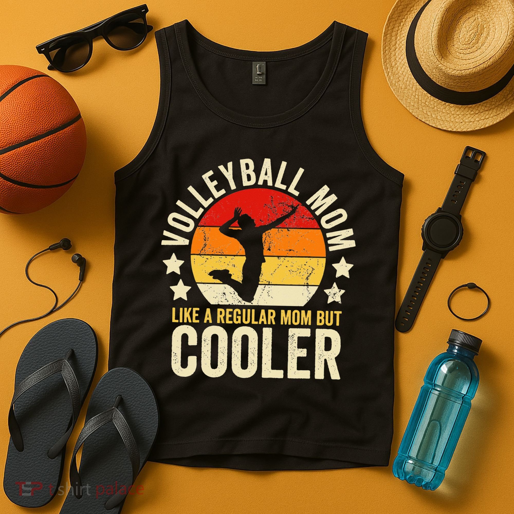 Volleyball Mom Like A Regular But Cooler Mother's Day Tank Top