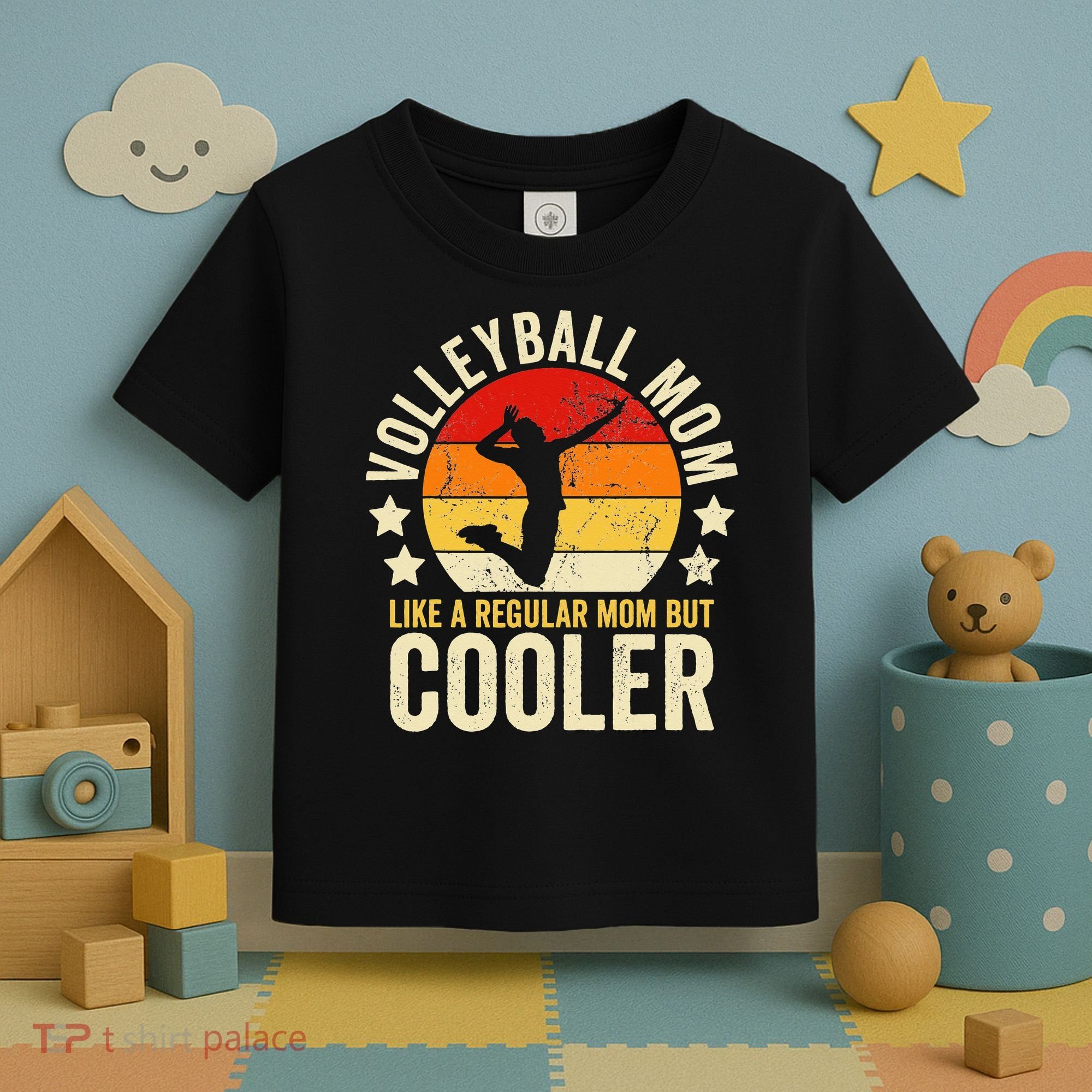Volleyball Mom Like A Regular But Cooler Mother's Day Toddler T-Shirt