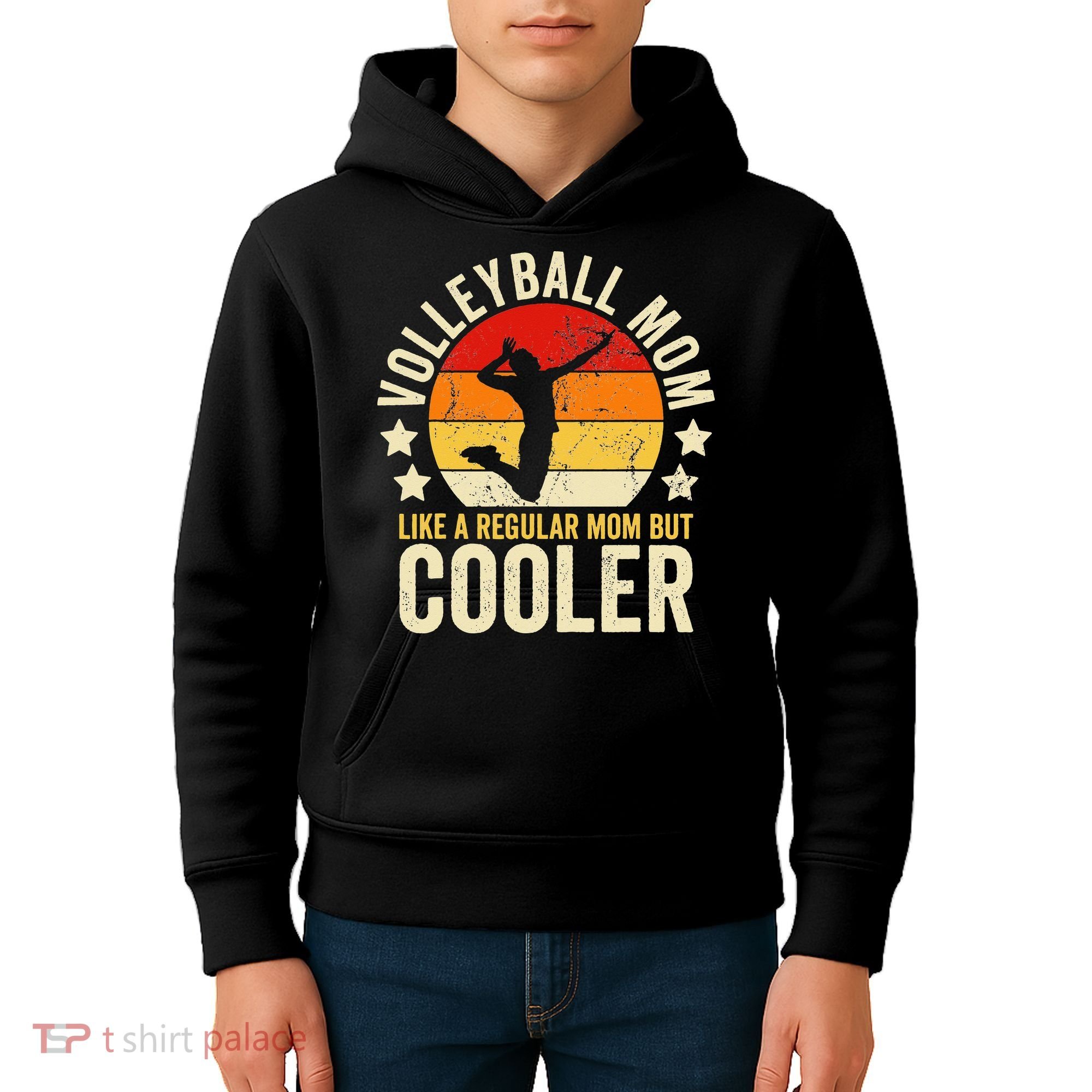 Volleyball Mom Like A Regular But Cooler Mother's Day Kids Hoodie