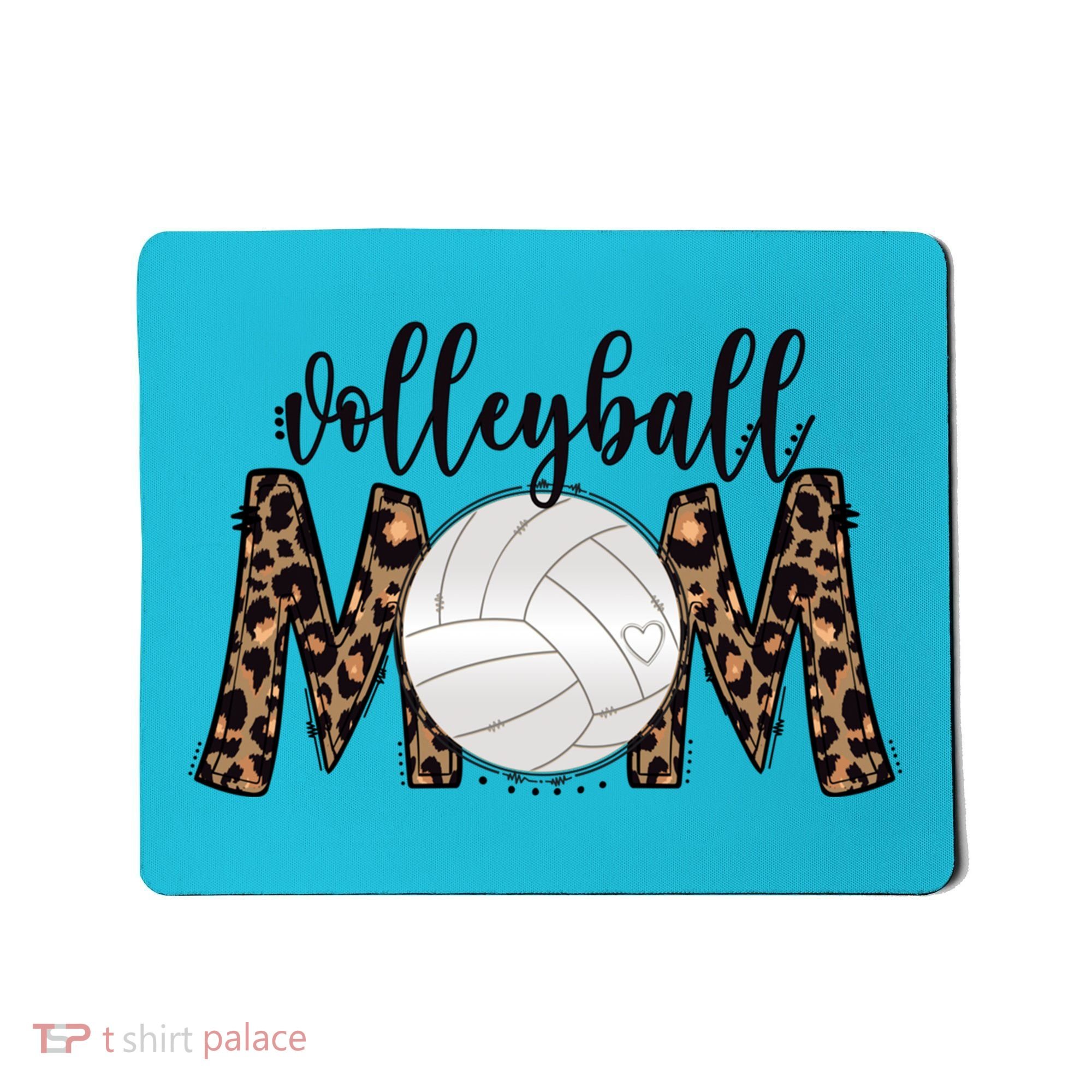 Volleyball Mom Leopard Print Proud Women's Cheetah Pattern Great Gift Mousepad